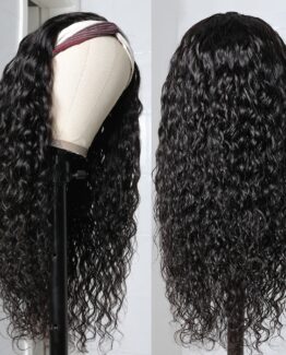 100% Human Hair Grip Headband Wig